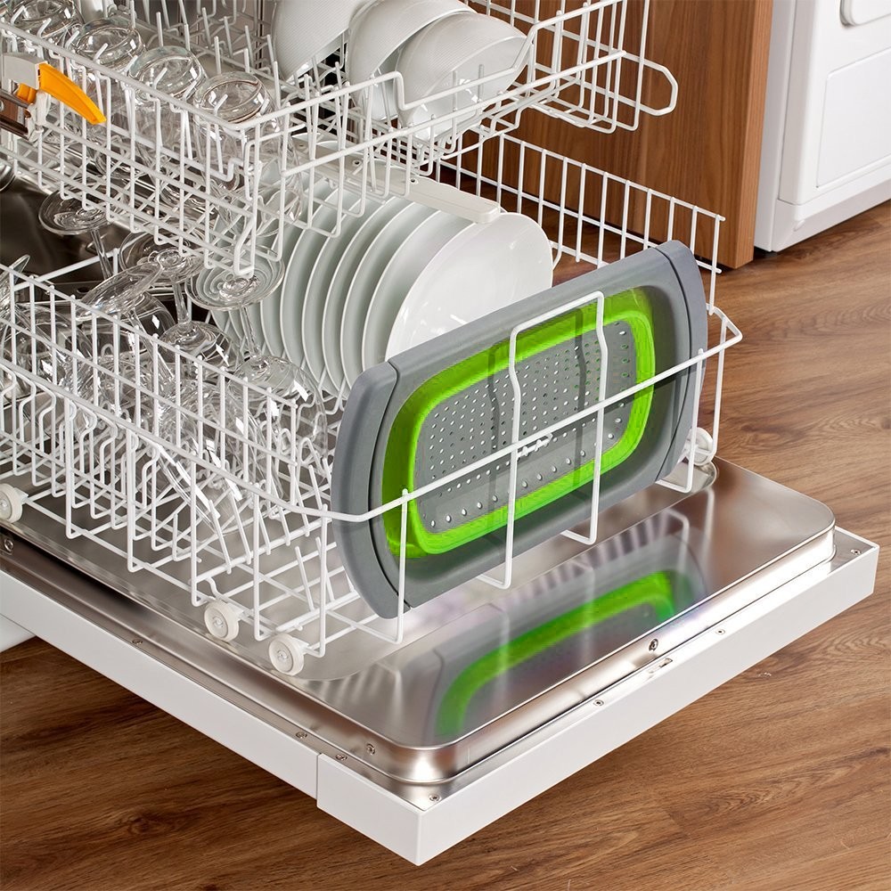Collapsible Strainer Basket 6 Qt Colander Kitchen Tool Green