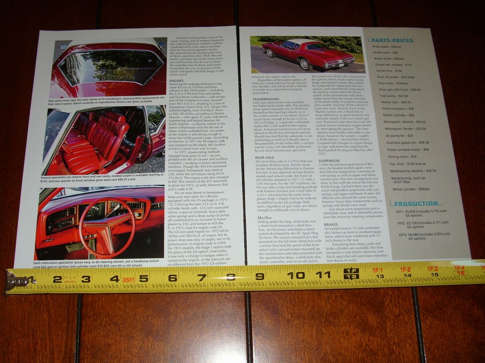 1971 1972 1973 BUICK RIVERA - ORIGINAL 2007 ARTICLE