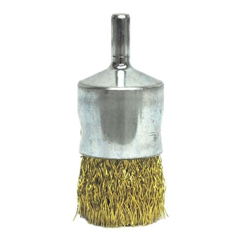 Weiler 10091 1in Crimped Wire End Brush .0118 Brass (10 Pack)