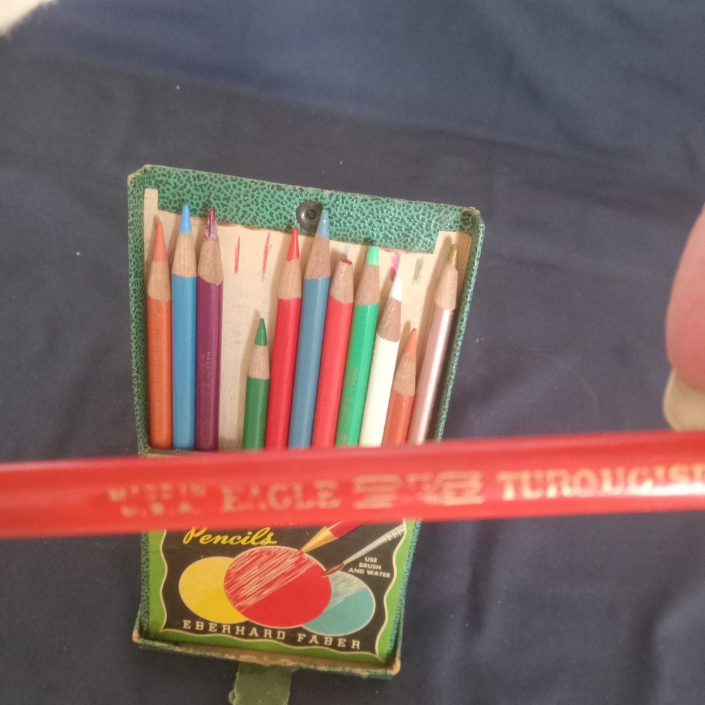 VTG Mongol Colored Pencil Box Easel Style 1950's READ