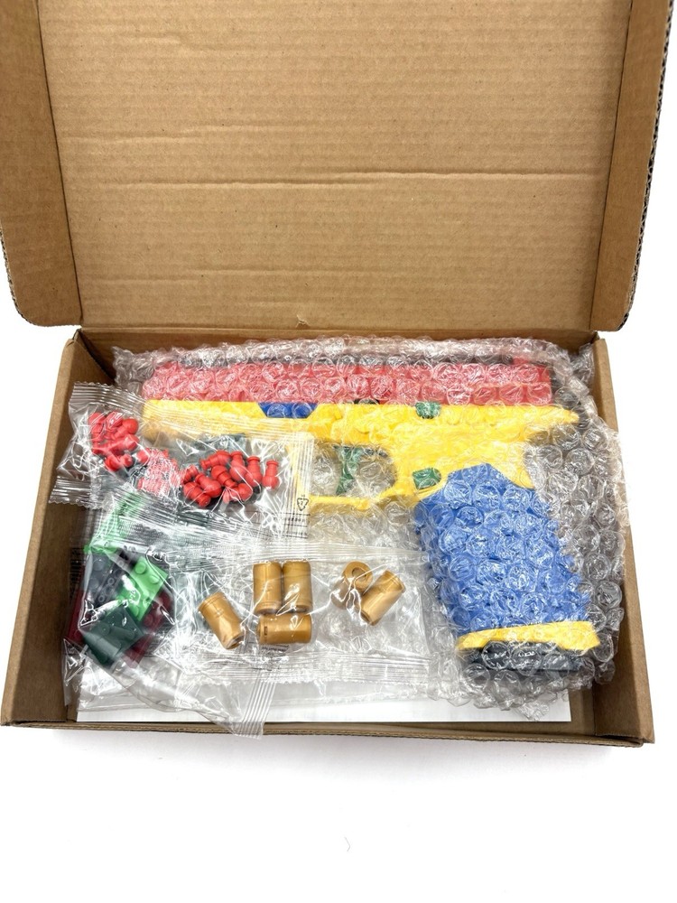Dreamplay Shell Ejecting Toy Gun, Automatic Pull Back Action, Compatible LEGOS
