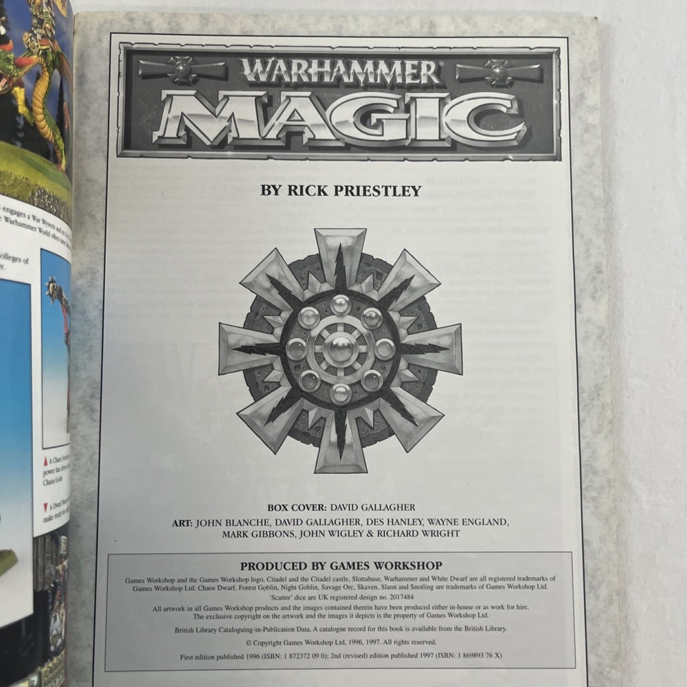 Warhammer 1997 Magic Supplement Rule Book Games Workshop Second 2nd Edition Vtg