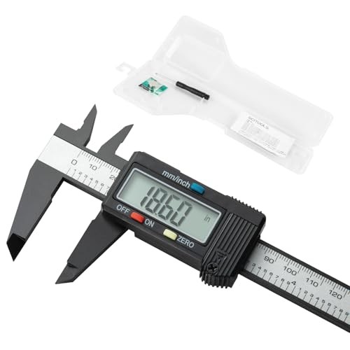Digital Caliper 0-6" Measuring Tool, Micrometer Caliper with Auto 6" Plastic