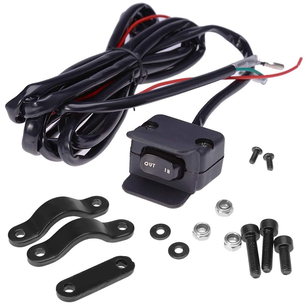 12V Winch Thumb Switch with Mounting Bracket for Handlebar Control