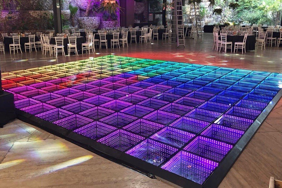 LED Multicolor Compact Dance Floor Effect Light Fixture with Color Mixing