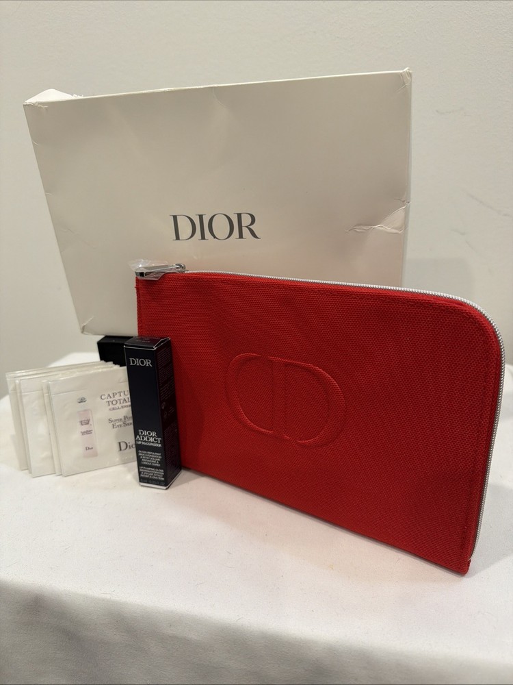 Bundle💋DiorAddict Lip Maximizer  065 Icy Blue + Dior Red Trousse & Dior Samples