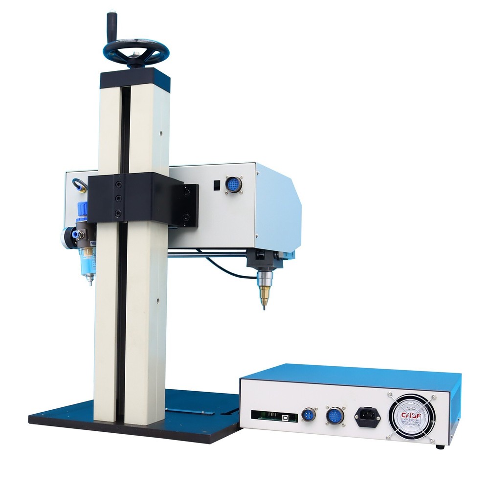 110V Pneumatic Marking Machine Dot Peen for Surface Marking+Extra Rotation Axis