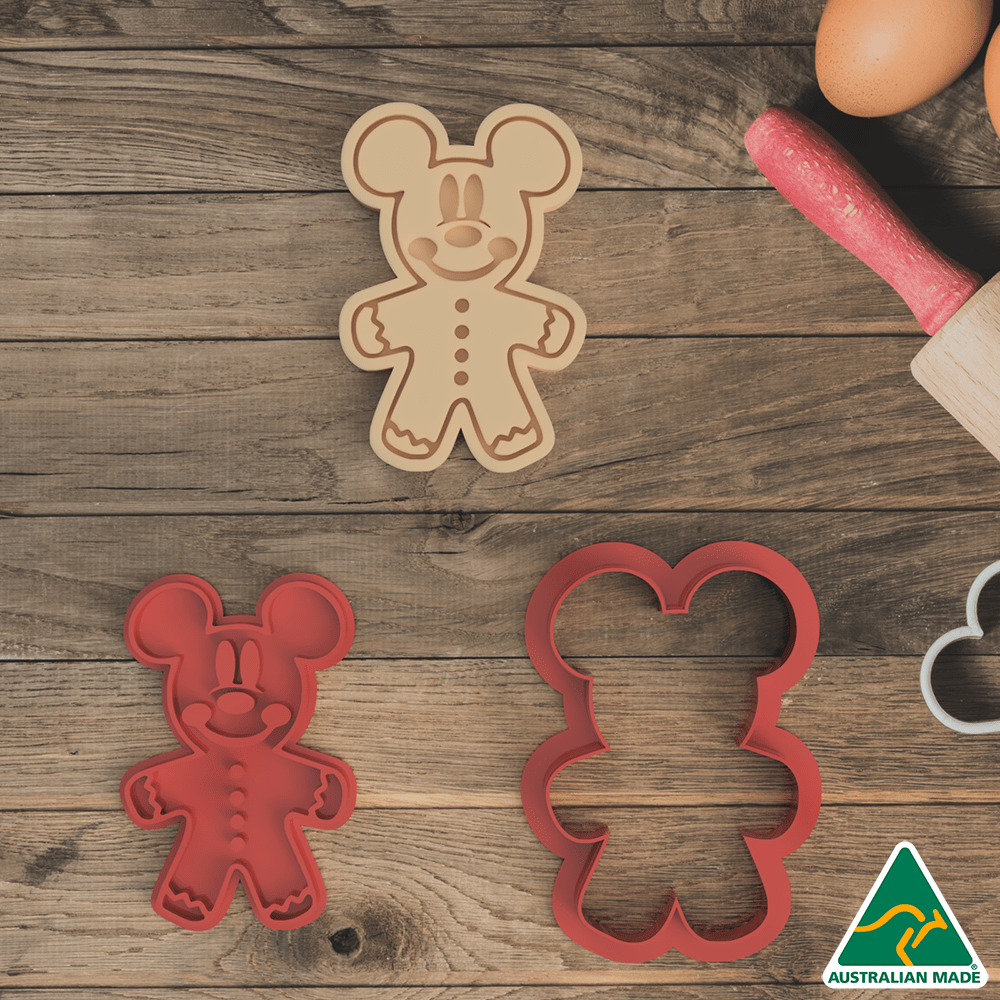 Mickey Gingerbread Cookie Cutter and Embosser Stamp