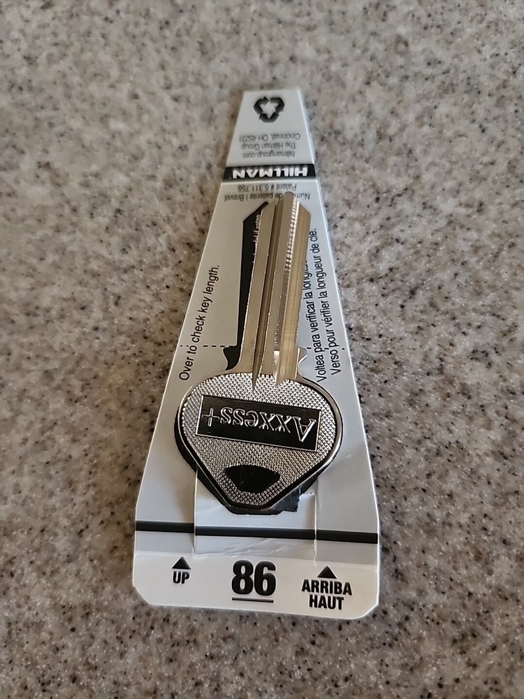 Hillman 87557  #86 Traditional Single Sided Blank Key