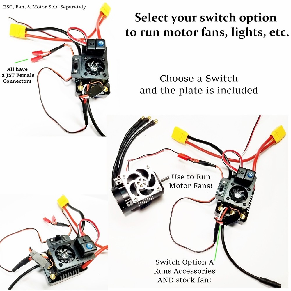 RCP Xtreme Cool Hobbywing Max 8 Ultimate Accessory Switch Plate System