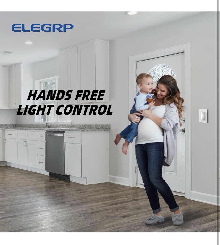 Motion Sensor Light Switch, No Neutral Wire, 6 Pack, UL Listed Infared White
