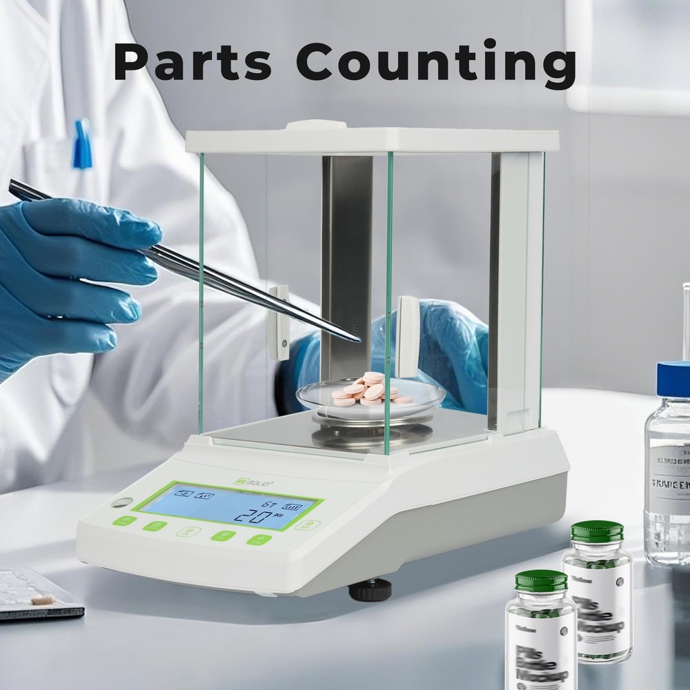 U.S. Solid 0.1mg Analytical Balance 120g x 0.0001g Auto Calibration