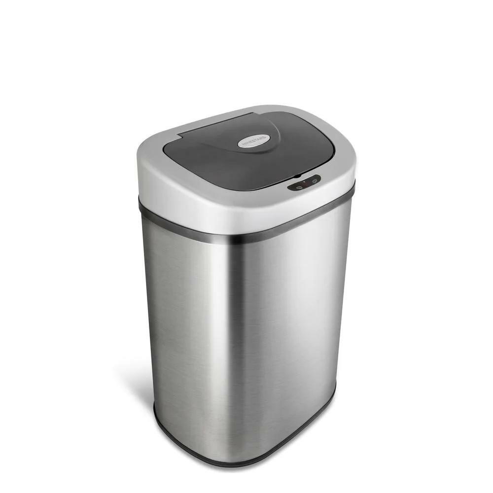 kitchen motion sensor trash can touchless stainless steel garbage bin 21 gallon