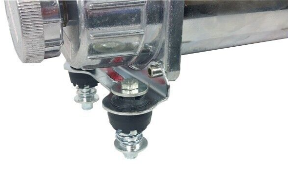air ride compressor mount bracket vibration isolator chrome for viair & airmaxxx