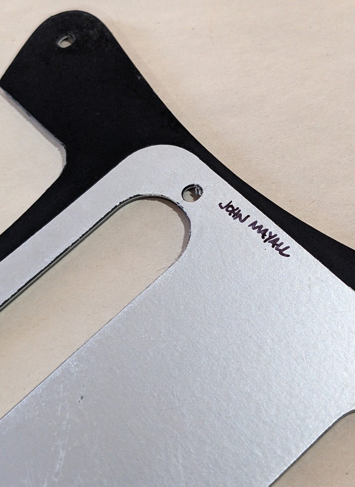 JOHN MAYALL SIGNED PICKGUARD Blues Breakers BRITISH GUITAR LEGEND COA