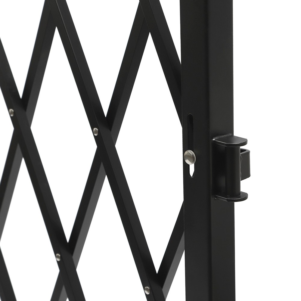 Expandable Folding Security Gate - Wall Mounted, 48" x 71" for Versatile Use