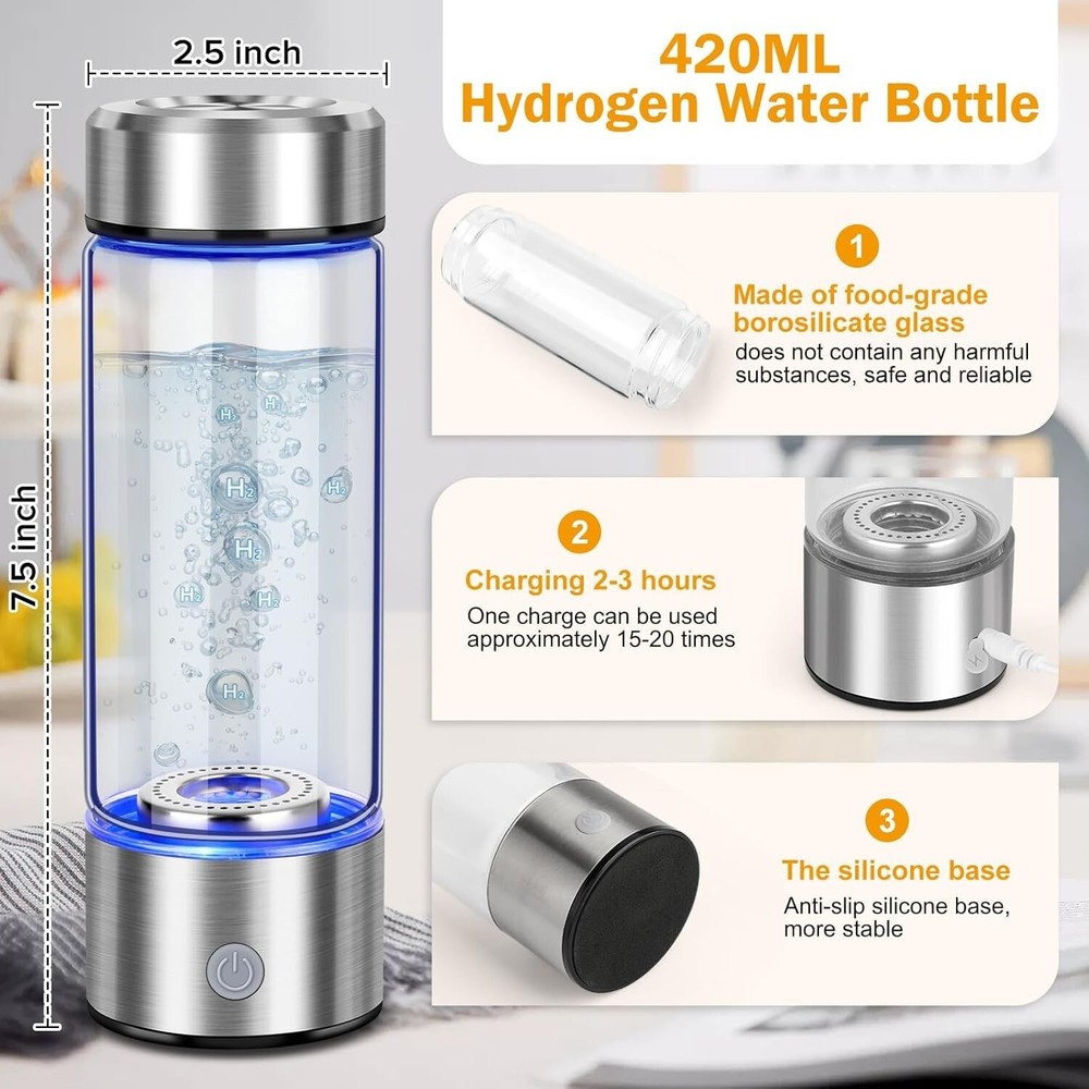 Hydrogen Water Bottle, Hydrogen Water Generator with Advanced SPE PEM Technology