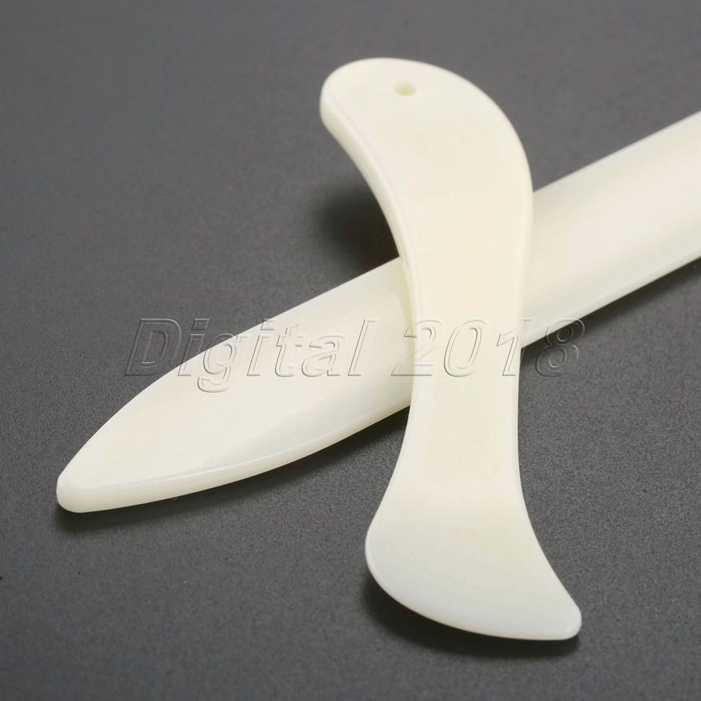 2Pcs Natural Bone Folder Creaser Scoring Folding Creasing Paper Leather Crafts