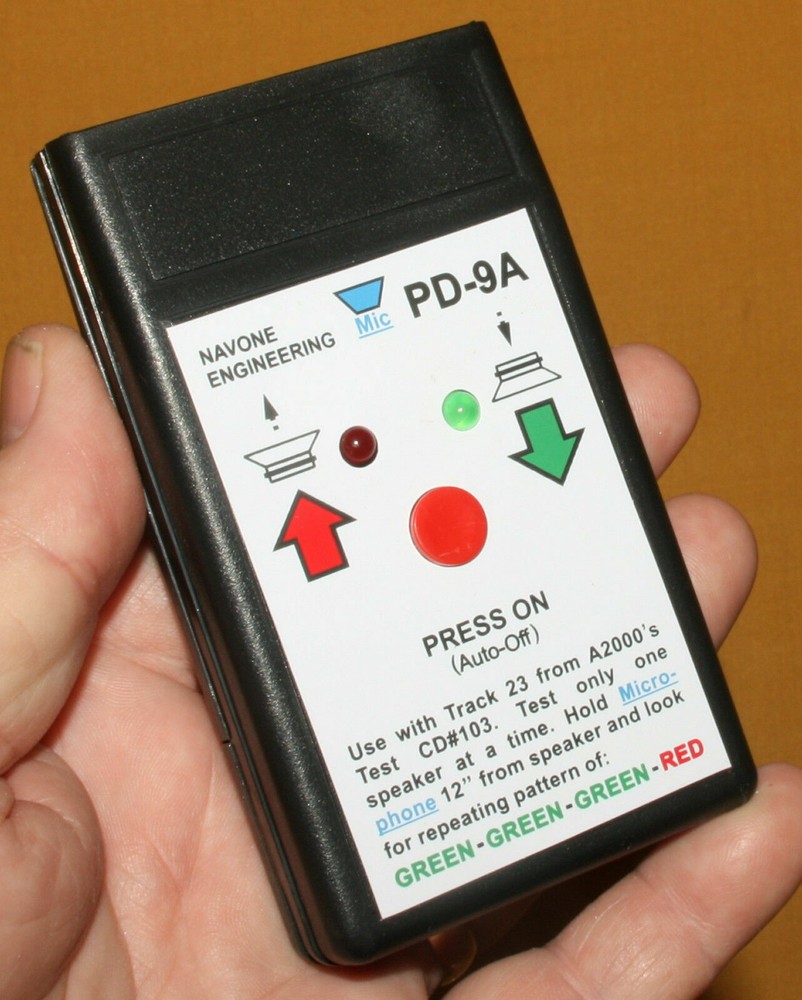 PD-9 Phase Detector / Polarity Checker Self-Test Auto-Off Audio Speaker Testing