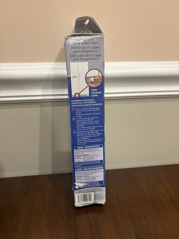 Whirlpool PUR 4396508 Refrigerator Ice & Water Filter White Nib