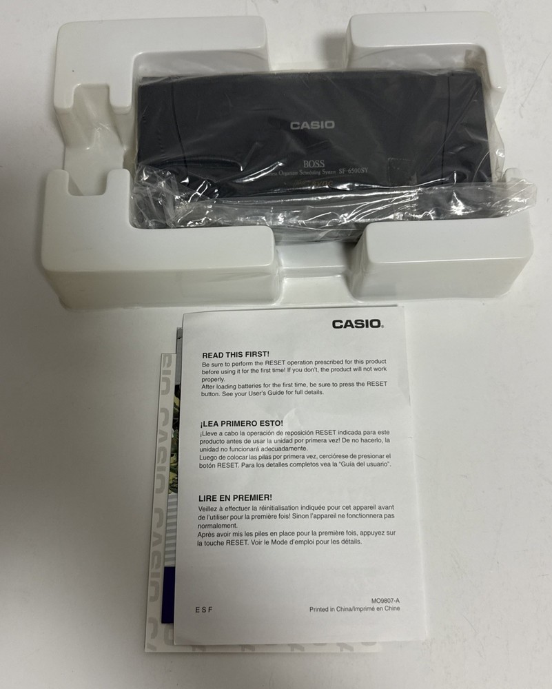 Casio BOSS Business Organizer Scheduling System SF 6500SY PC sync 128KB Open Box