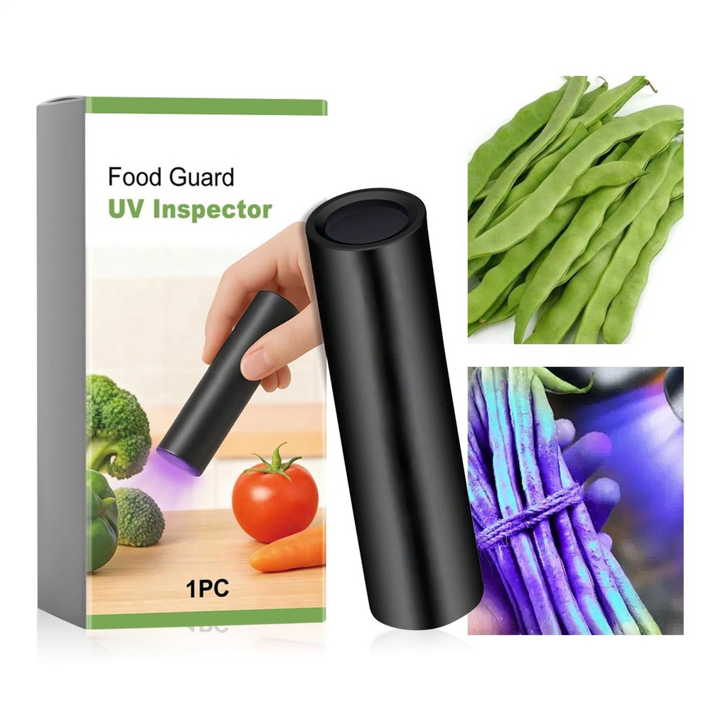 UV Black Light Flashlight Portable UV Flashlight for Vegetables Detector