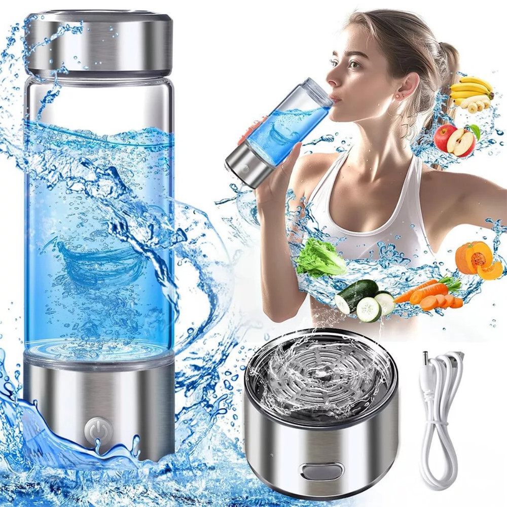 2026 Upgrade Hydrogen Water Bottle Rechargeable Hydrogen Rich Glass for Home