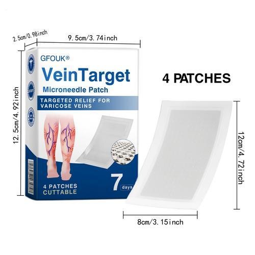 GFOUK Vein Target Microneedle Patch, 2026 Advanced Varicose Veins Treatment