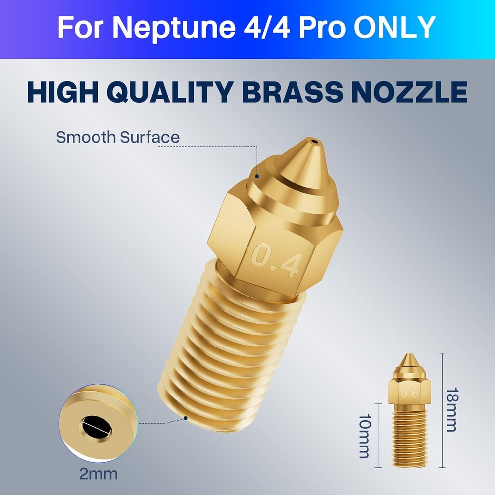 12-Piece Brass 3D Printer Nozzle Set