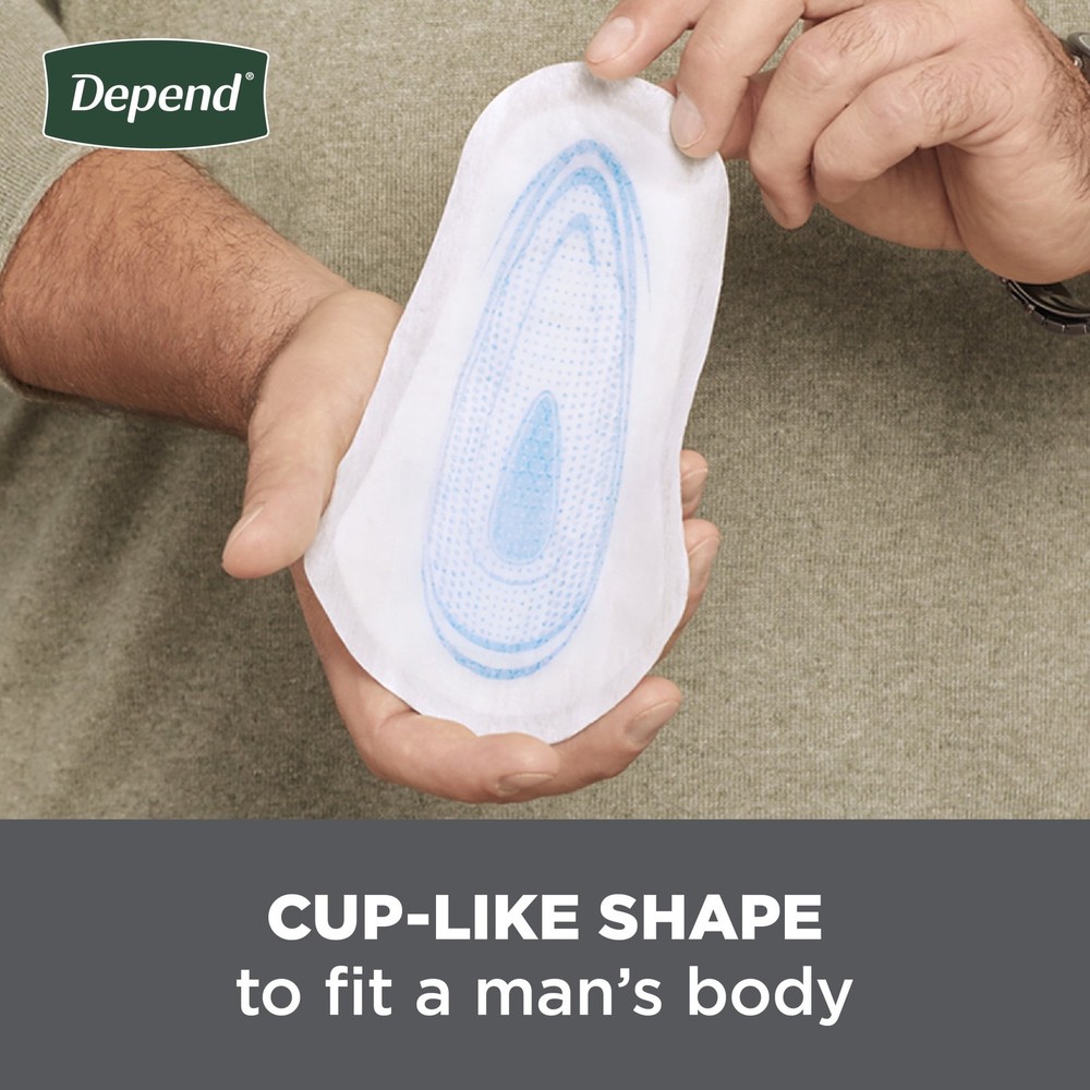 Depend Shields Incontinence Pads for Men, Light Absorbency, 58 Count