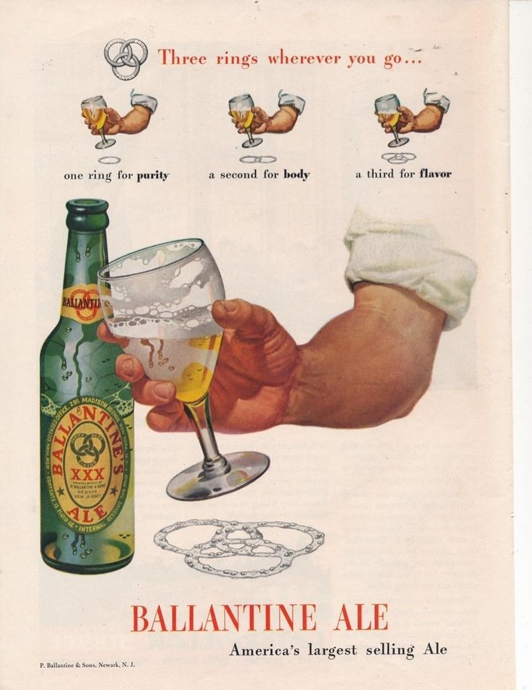 Magazine Ad - 1947 - Ballantine Beer