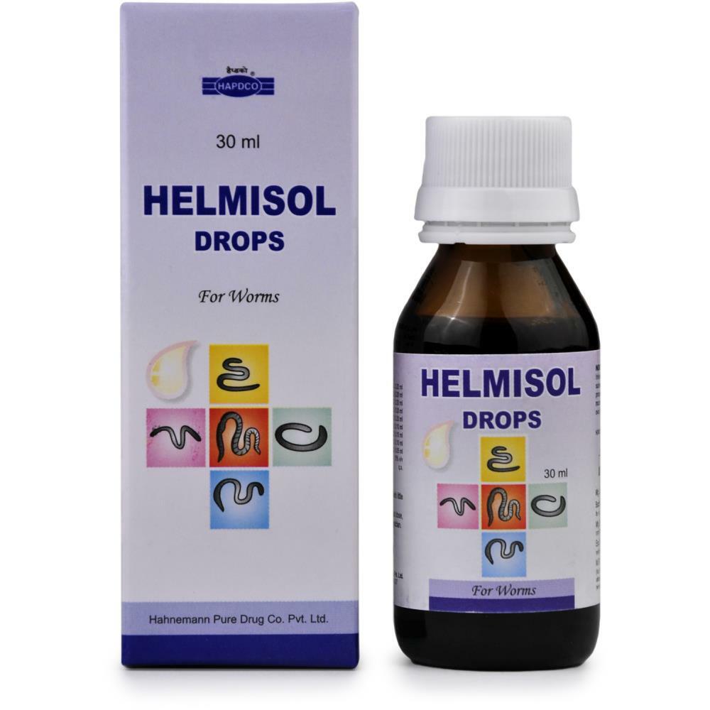 Hapdco Homeopathic Helmisol Drops 30ml For Worms Especially with Constipation