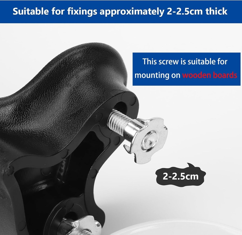 10PCS Black Rock Climbing Holds,Extra Large Hard Plastic Comfortable Rock Cli...