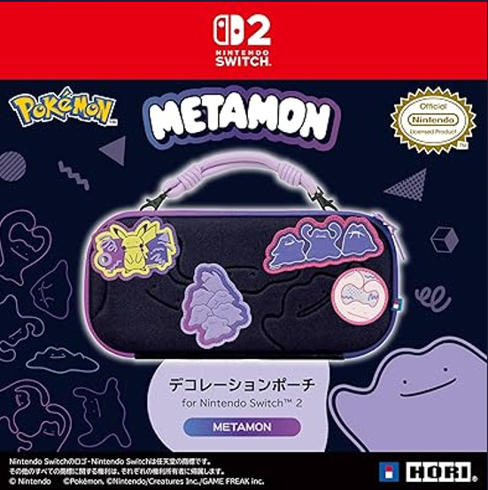 Hori Decorative Pouch for Nintendo Switch™ 2 METAMON (Includes 4 Patches)