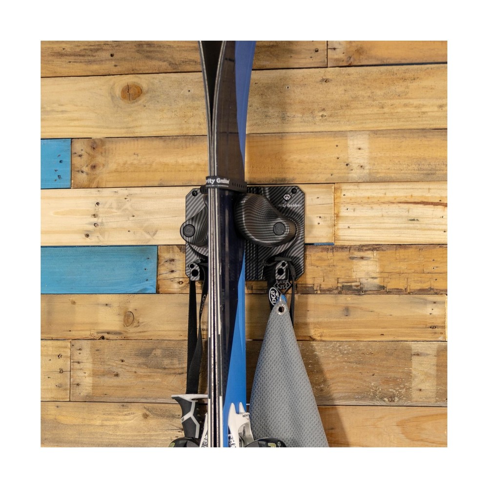 Gravity Grabber - Ultimate Ski & Snowboard Wall Rack | Secure, Non-Slip Stora...