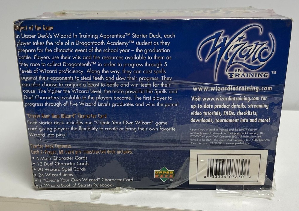 Wizard in Training 2 Player Starter Deck Display Sealed RARE 2000 Upper Deck TCG