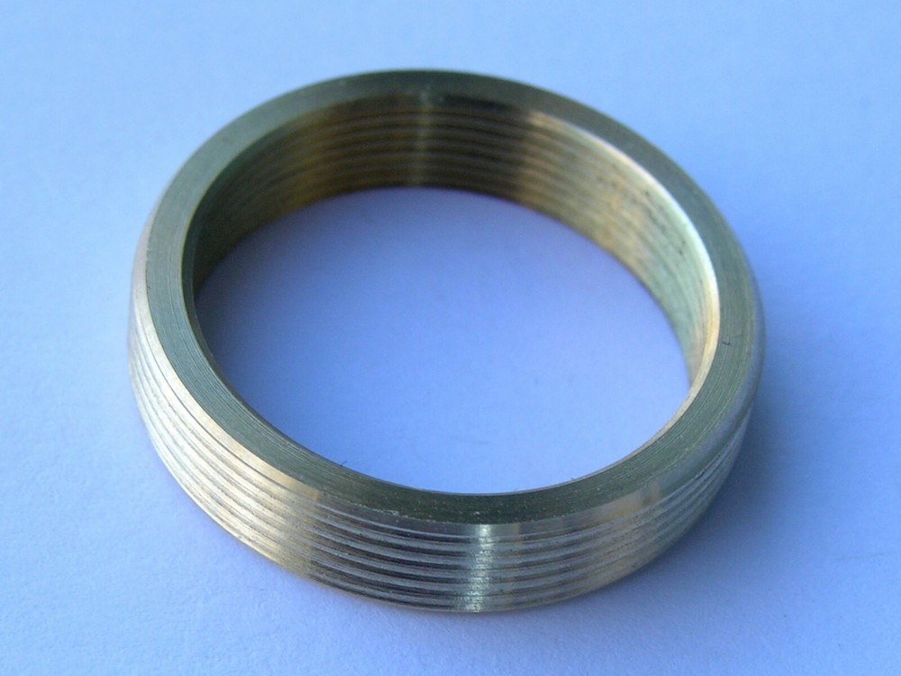 RMS TO C MOUNT THREAD FLANGELESS BRASS ADAPTER