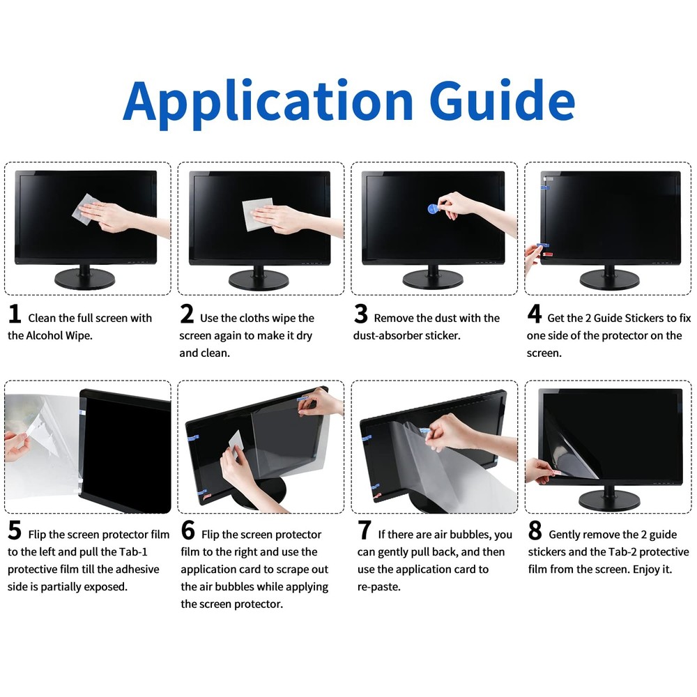 2-Pack 24 inch Anti Glare Computer Screen Protector, Matte Computer Screen Co...