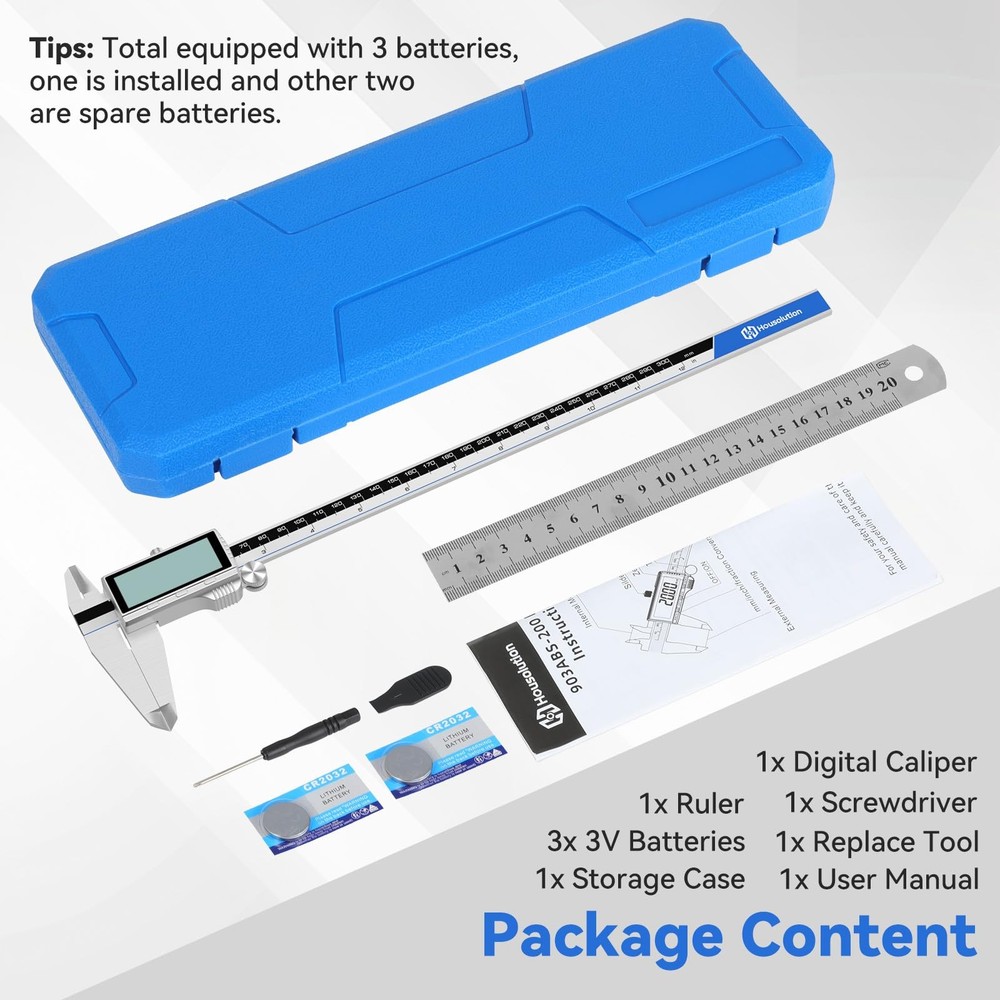 Digital Caliper, 12Inch Caliper Measuring Tool with Large LCD Screen, Inch/MM...