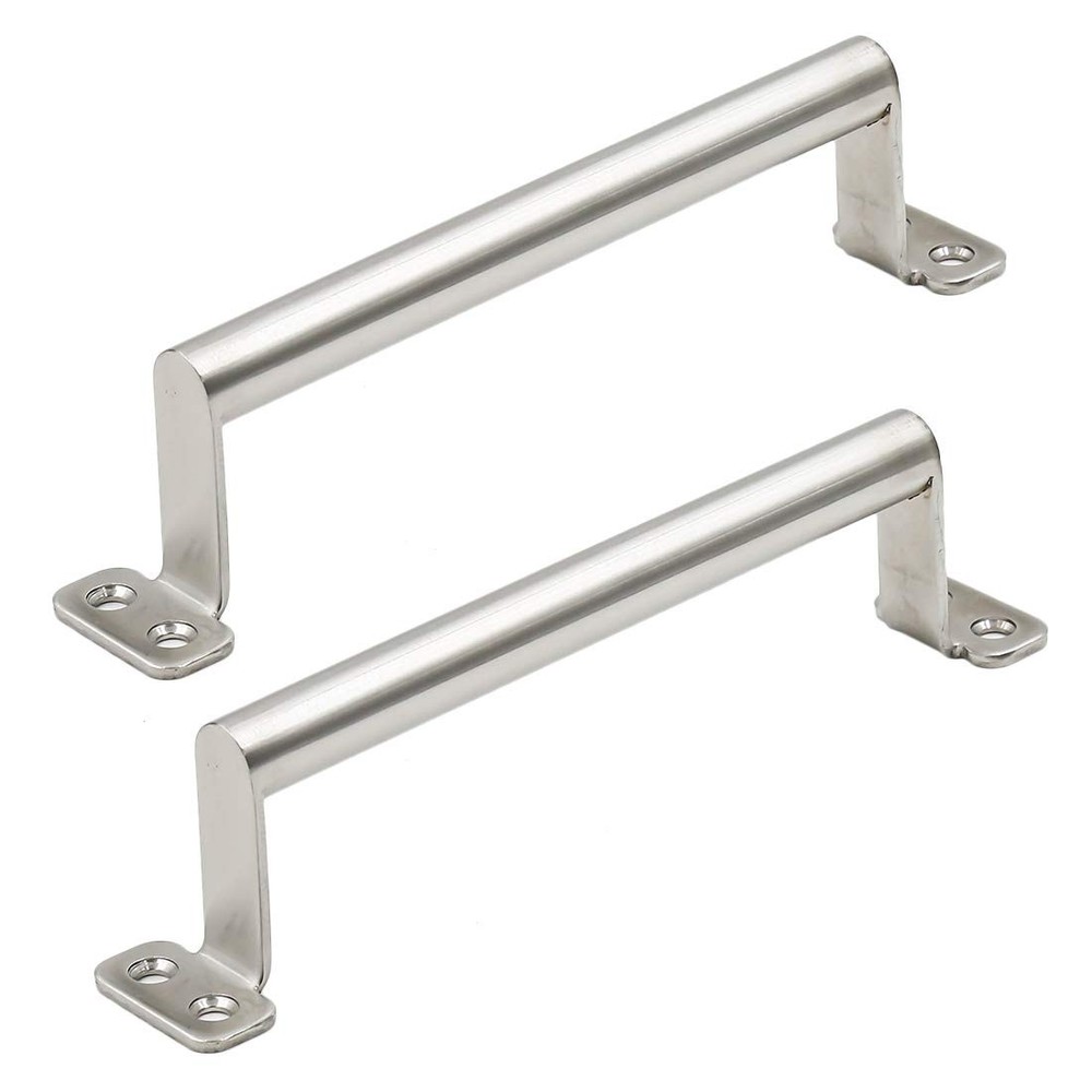 Rannb Sliding Door Handle Barn Handles Pocket Pulls Medium, Silver