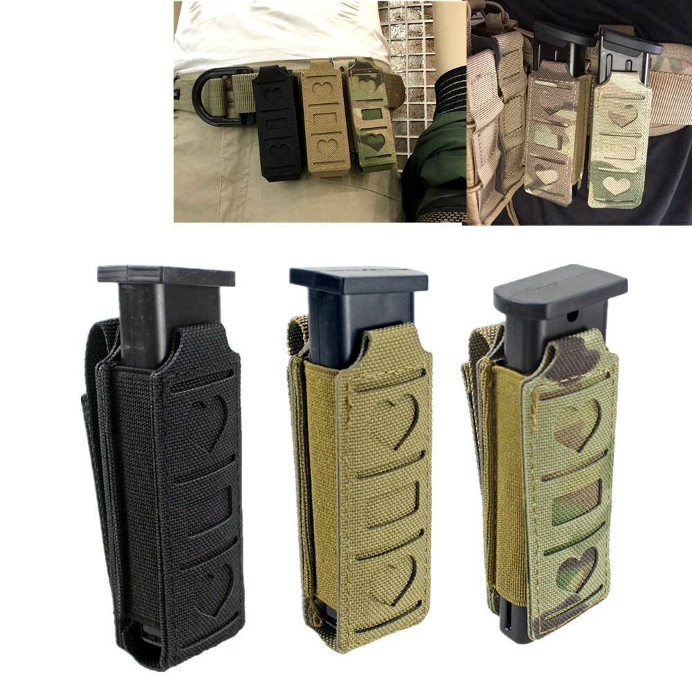 US Molle Single Magazine Pouch Waist Belt Multi-tool Pouch Flashlight Holster
