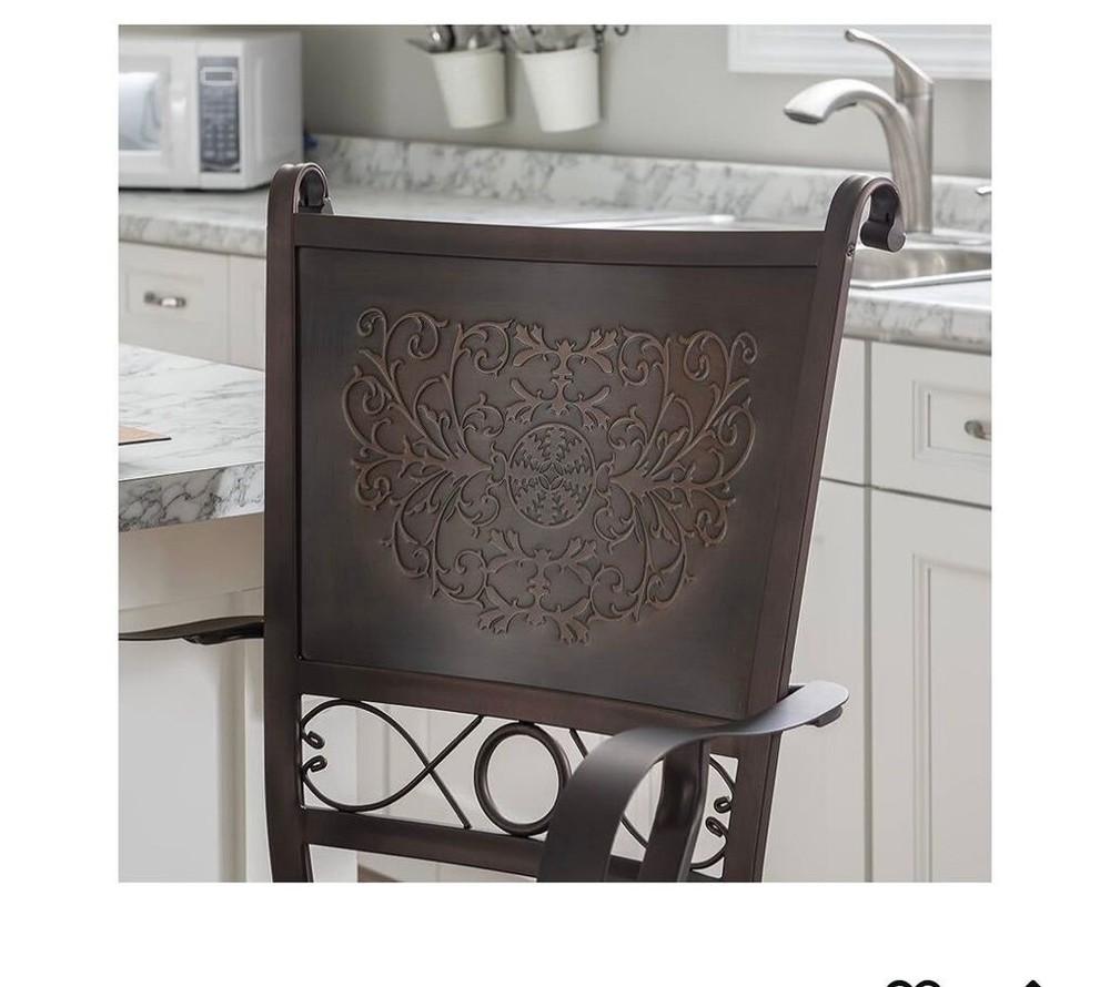 Two Counter Height Metal Bar Stools