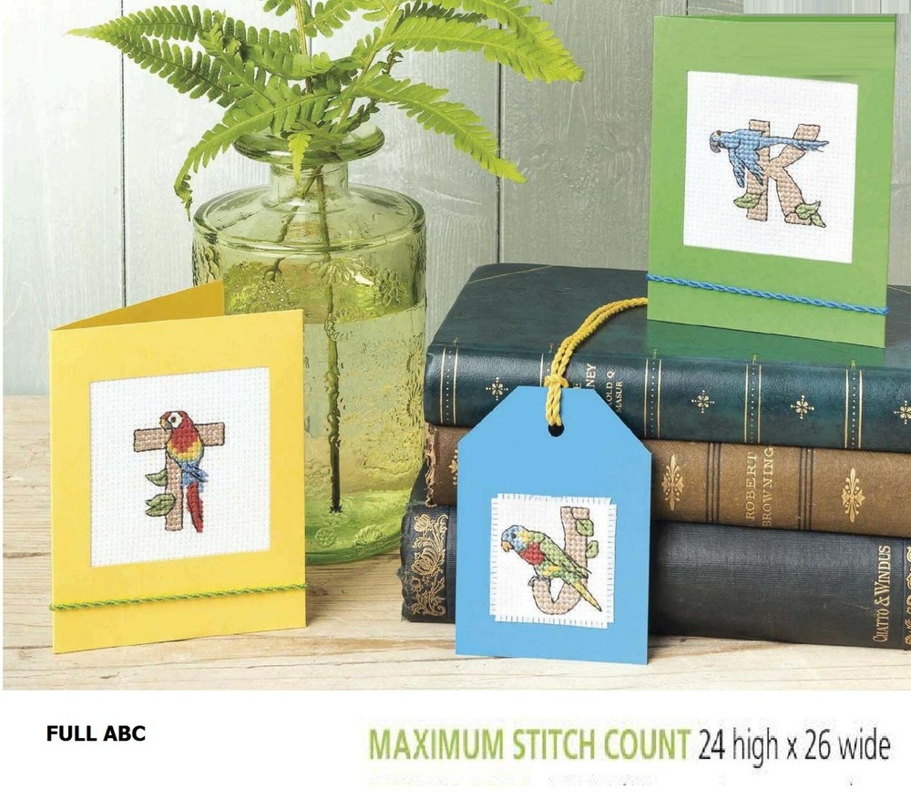 PARROTS ABC   CROSS STITCH  PATTERN ONLY    EQ - RAS