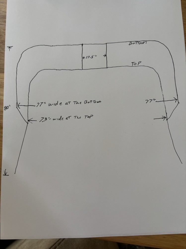 Complete ￼Curved boat glass windshield 1996 Larson Universal