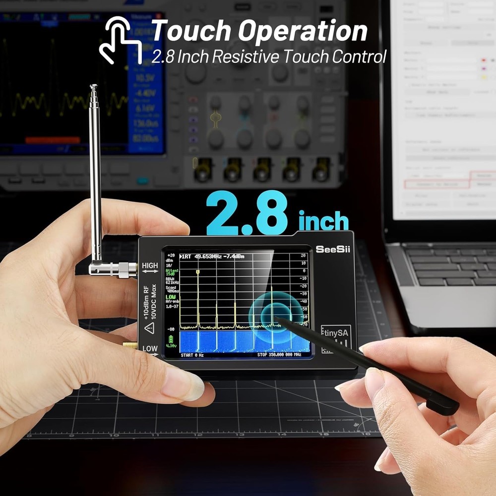 Portable Spectrum Analyzer, Upgraded V0.3.1 Handheld Tiny Frequency Analyzer ...