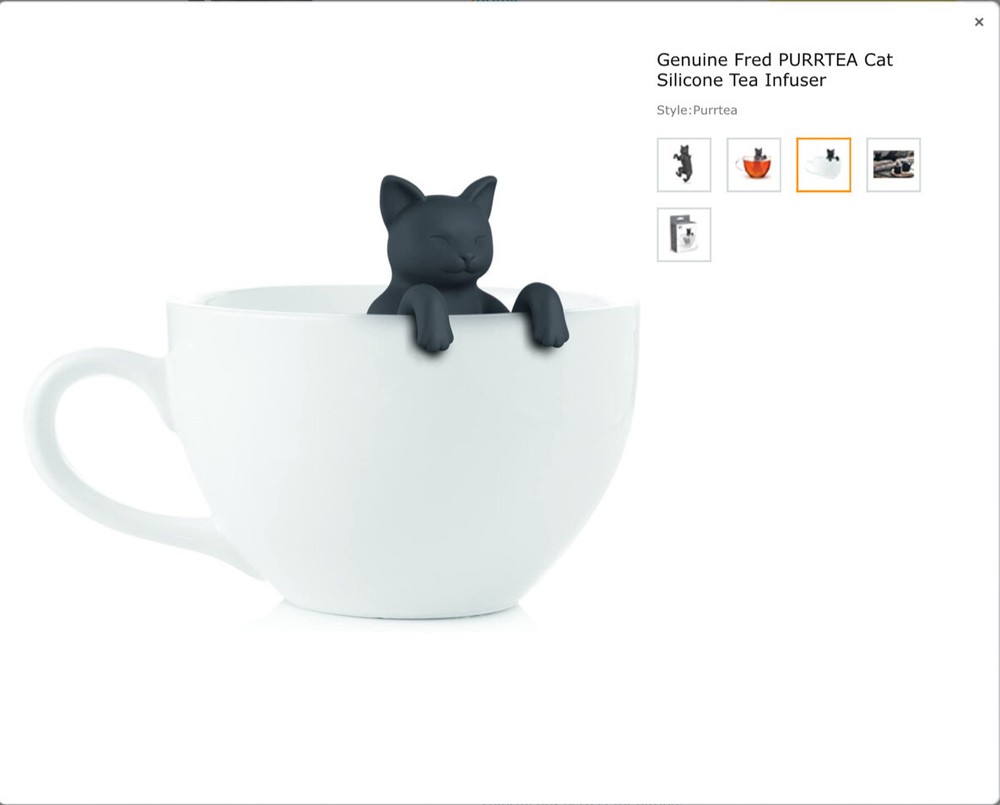 Genuine Fred PURRTEA Cat Silicone Tea Infuser Without Box
