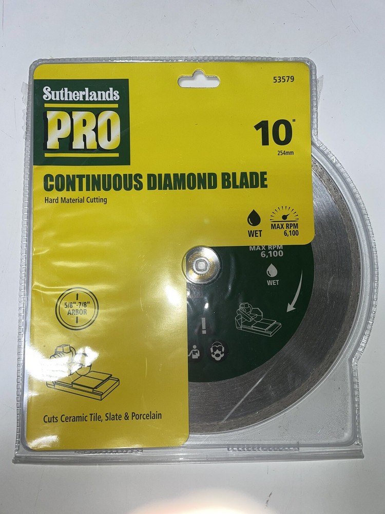 Sutherlands Pro 10” Continuous Diamond Blade