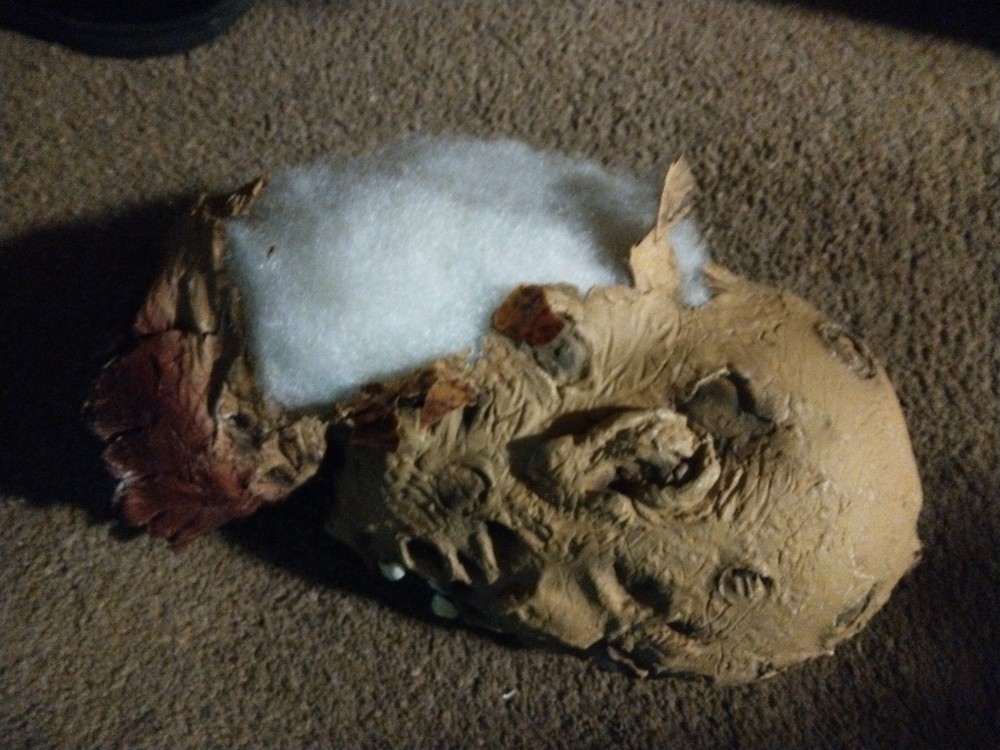 Zombie Movie Prop Face And Head.