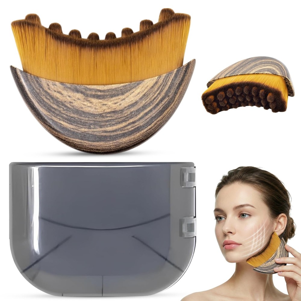 Lymphatic Contour Face Brush, Lymphatic Drainage Brush, Double Chin Reducer L...
