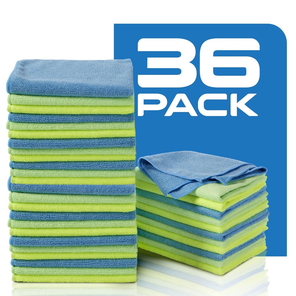 Zwipes Microfiber Towel Cleaning Cloths, 36 Pack, Assorted, (737)